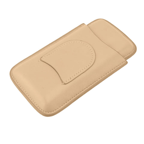 Cigar Case High End Leather Fashion Portable Travel Cigar Holder Case for 3 Cigars Luxury Gold