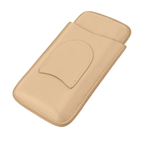 Cigar Case High End Leather Fashion Portable Travel Cigar Holder Case for 3 Cigars Luxury Gold