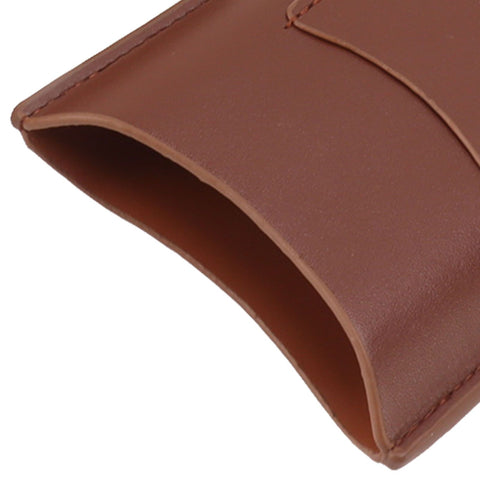 Cigarette Case Leather 3pcs Capacity Portable Cigar Storage Box with Pocket for Outdoor Brown