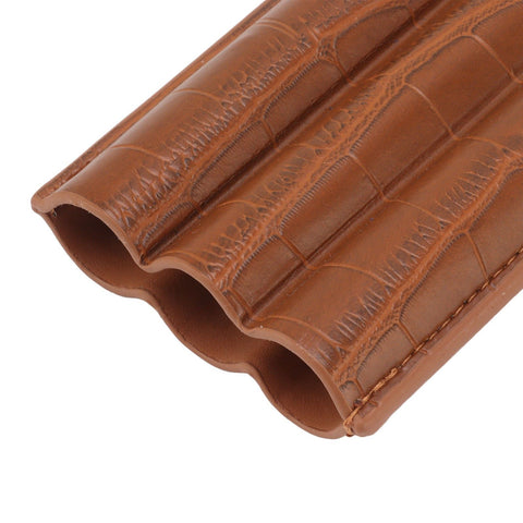 Cigar Holder Case Artificial Leather Portable Durable Elegant 3 Finger Cigar Box for Travel Outdoor Business 79