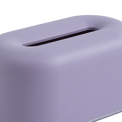 Nordic Ins Plastic Tissue Box Simple Paper Holder Dispenser Home Storage Case for Home Dormitory Bedroom Coffee Table Restaurant Light Purple