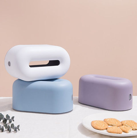 Nordic Ins Plastic Tissue Box Simple Paper Holder Dispenser Home Storage Case for Home Dormitory Bedroom Coffee Table Restaurant Light Purple