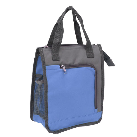 Insulated Refrigerated Bag Widened Handle Insulated Reusable Grocery Bag for Work Travel Hiking Food Delivery Blue