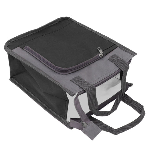Insulated Refrigerated Bag Widened Handle Insulated Reusable Grocery Bag for Work Travel Hiking Food Delivery Black