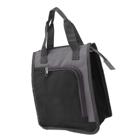 Insulated Refrigerated Bag Widened Handle Insulated Reusable Grocery Bag for Work Travel Hiking Food Delivery Black