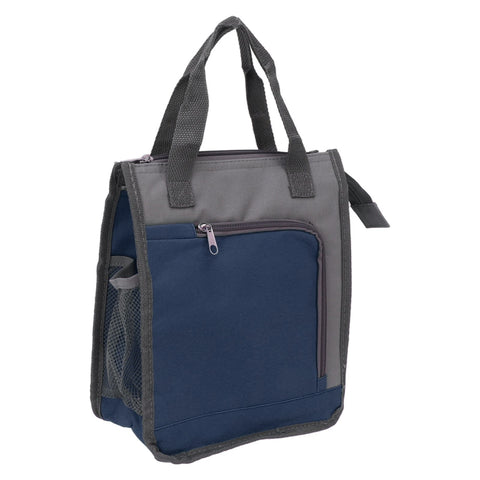 Insulated Refrigerated Bag Widened Handle Insulated Reusable Grocery Bag for Work Travel Hiking Food Delivery Dark Blue