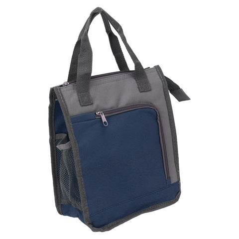 Insulated Refrigerated Bag Widened Handle Insulated Reusable Grocery Bag for Work Travel Hiking Food Delivery Dark Blue