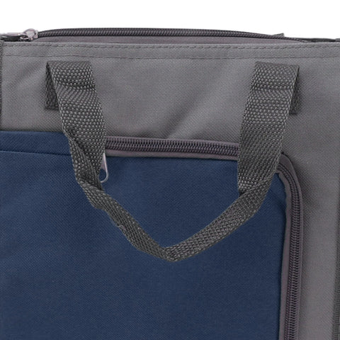 Insulated Refrigerated Bag Widened Handle Insulated Reusable Grocery Bag for Work Travel Hiking Food Delivery Dark Blue