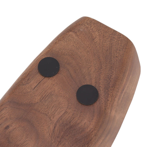Boat Shape Coffee Tamper Holder Walnut Wood Coffee Distributor Holder Station for Cafe Western Restaurant Bar Family Kitchen 53mm