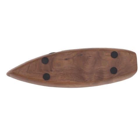 Boat Shape Coffee Tamper Holder Walnut Wood Coffee Distributor Holder Station for Cafe Western Restaurant Bar Family Kitchen 53mm