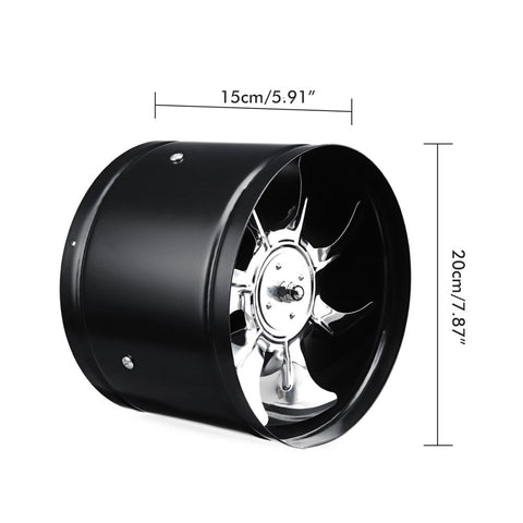 8 Inch Duct Fan Low Noise Exhaust Fans for Kitchen Garage Bathroom Ventilation Blower
