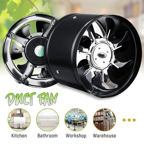 8 Inch Duct Fan Low Noise Exhaust Fans for Kitchen Garage Bathroom Ventilation Blower