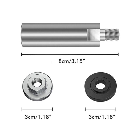 Angle Grinder Extension Connecting Rod Multipurpose Thread Rotary Polisher Extension Shaft with Flange Lock Nut Angle Grinder Extender Lengthen Rod