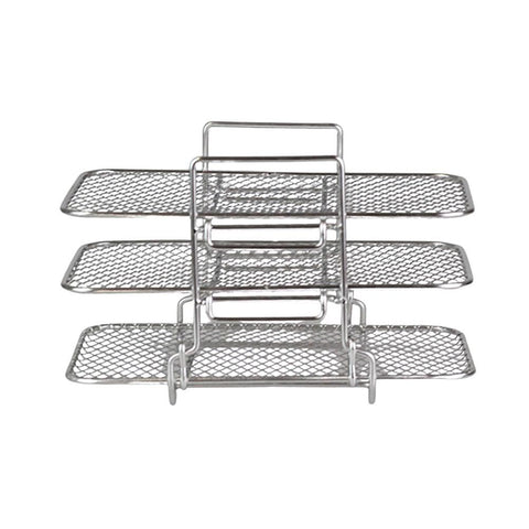 Dual Air Fryer Rack Compatible for Ninja Multi Layered Dehydrator Racks 304 Stainless Steel Dual Air Fryer Stand Racks Air Fryer Accessories