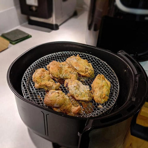 3 Pcs/Set Air Fryer Rack for 4.2QT-5.8QT Air Fryer Three Stackable Dehydrator Racks Stainless Steel Air Fryer Stand Air Fryer Accessories