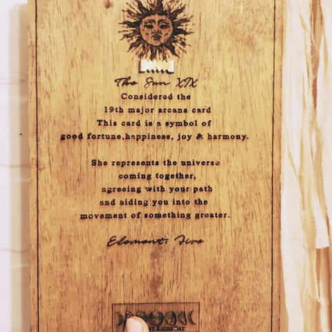 Sun XIX Tarot Card Mirrors Wooden Tarot Mirror Home Ornament