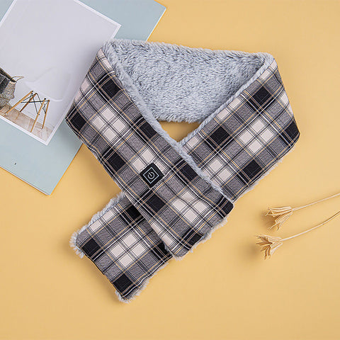 Intelligent USB Charging Heating Scarf Three Grade Temperature Adjustment Plush Neck Protection Fashion Heating Scarf