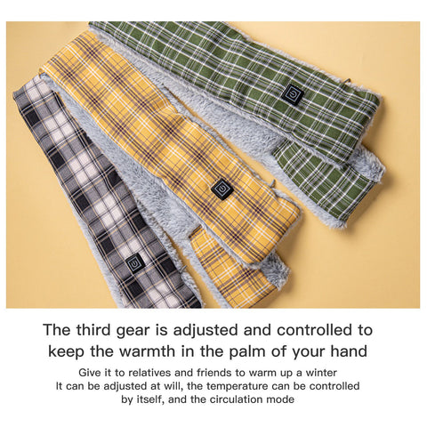 Intelligent USB Charging Heating Scarf Three Grade Temperature Adjustment Plush Neck Protection Fashion Heating Scarf