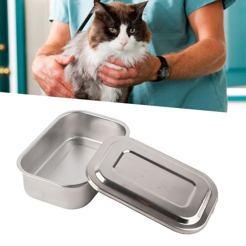 Stainless Steel Needle Box Veterinary Needle Cooking Needle Box Acupuncture Box Veterinary Supplies Equipment
