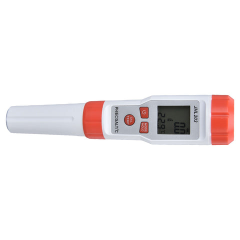 PH Tester 4 in 1 Portable Automatic Recognition Temperature Compensation Accurate Widely Used EC Meter for PH EC SALT