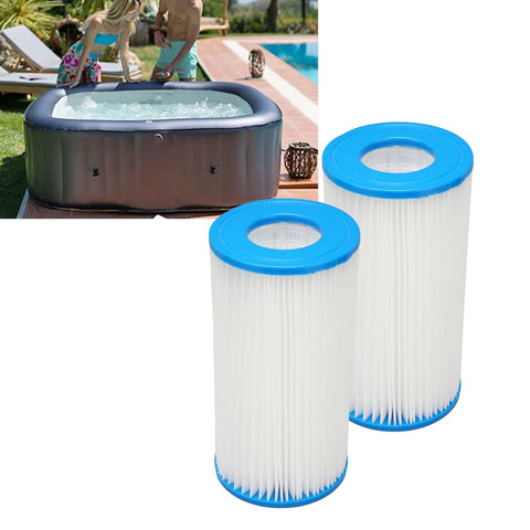 2Pcs Pool Filter Cartridge Filter Element Replacement for Hot Tubs Spas Children's Swimming Pools