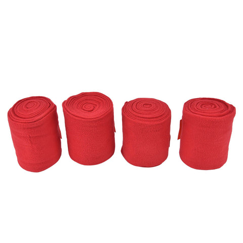 4Pcs Horse Leg Warp Self Adhesive Breathable Wear Resistant Animal Leg Bandage for Cows Horses Red