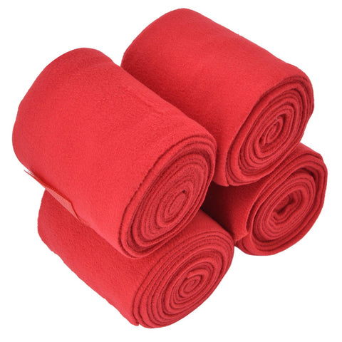 4Pcs Horse Leg Warp Self Adhesive Breathable Wear Resistant Animal Leg Bandage for Cows Horses Red