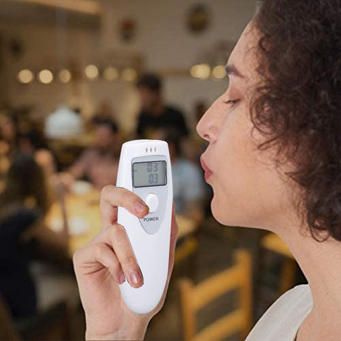 Portable Alcohol Tester Accurate Breath Alcohol Tester ABS Alcoholic Tester White