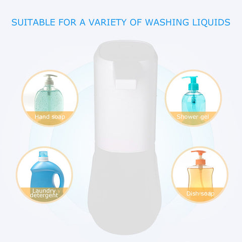 600ml Soap Dispenser Large Capacity Induction Electric Automatic Soap Dispenser for Home BathroomWhite Spray Type