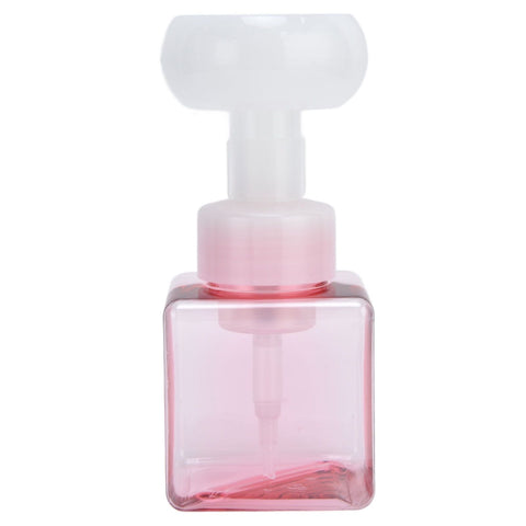 250ml Foaming Bottle PETG Plastic Flower Foam Dispenser Square Bottles for Cosmetic PackagingTransparent Powder