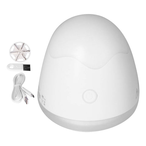 Mini Fabric Shaver Rechargeable Portable Sweater Defuzzer with Six Stainless Steel Leaf Blade and BrushWhite