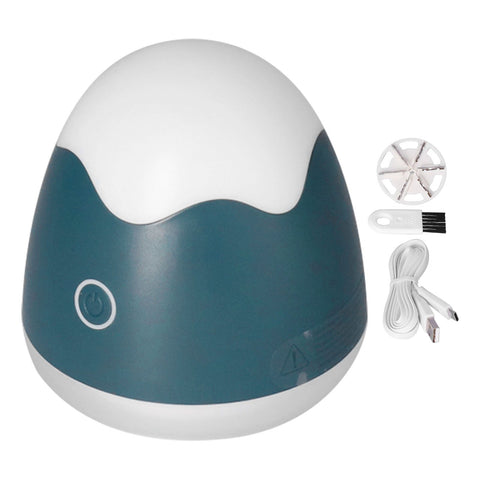 Mini Fabric Shaver Rechargeable Portable Sweater Defuzzer with Six Stainless Steel Leaf Blade and BrushGreen