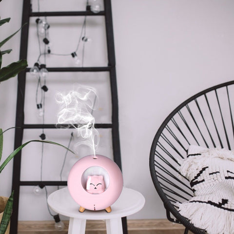 Mini Car Air Humidifier Lovely USB Cool Mist Humidifiers for Offices Bedrooms 220 MLPink