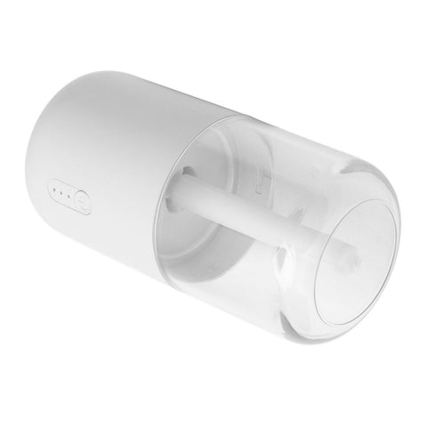 280ml Single Spray Humidifier Small Mist Quiet Operation with Warm Atmosphere Light for Car Home Office DesktopWhite
