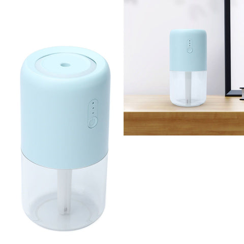 280ml Single Spray Humidifier Small Mist Quiet Operation with Warm Atmosphere Light for Car Home Office DesktopBlue