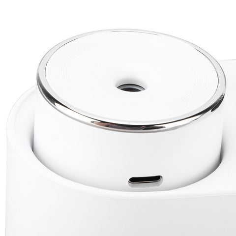 450ml Mini USB Humidifier High Capacity Double Spray Humidifier with Light for Bedroom OfficeWhite