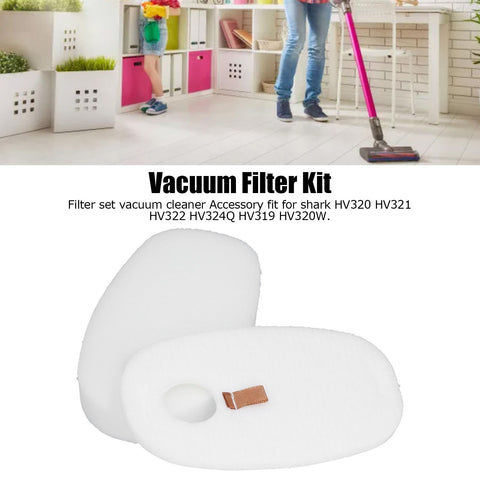 4 Set Filter Cotton Vacuum Cleaner Accessory Fit for Shark HV320 HV321 HV322 HV324Q HV319 HV320W