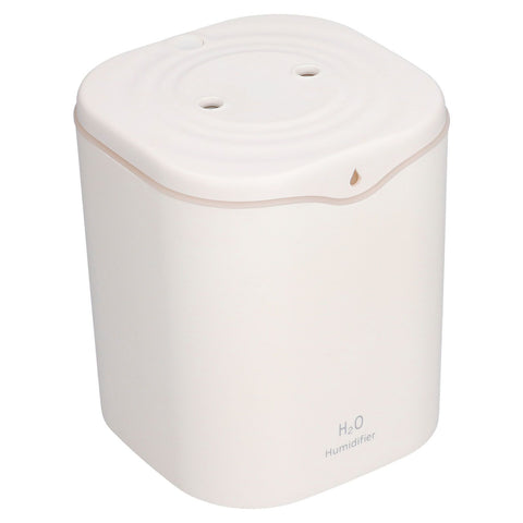 Double Spray Air Humidifier 2L Mini Silent Aroma Diffuser USB Powered for Home Bedroom Office White