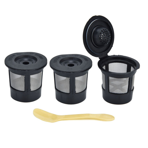 Coffee Filter Cup with Spoon Capsule Shell Coffee Capsules Cup Fit for Coffee Machine