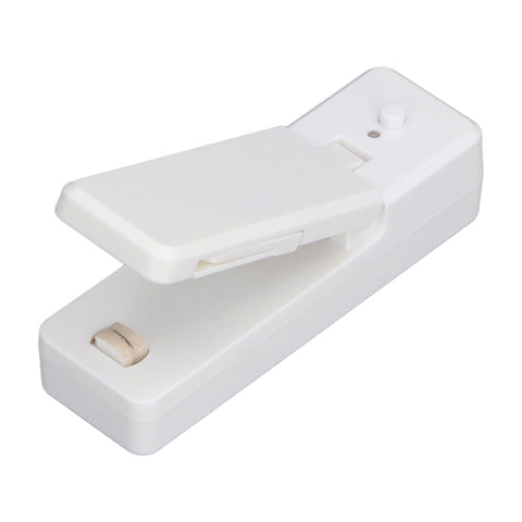 Portable Mini Bag Sealer with Magnet USB Charging Plastic Bag Sealing Machine for Home Kitchen UseWhite
