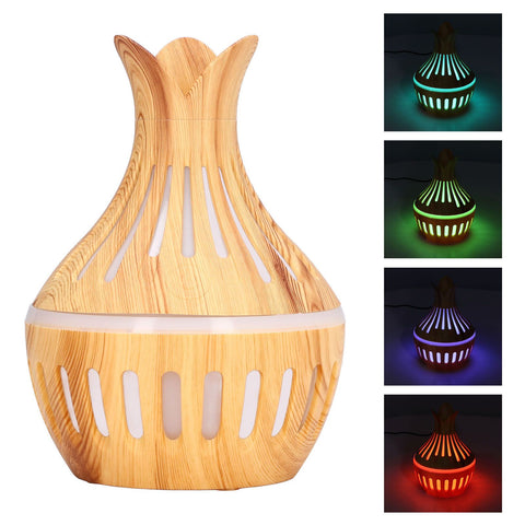 Wood Grain Air Humidifier ABS Aromatherapy Humidifiers for Household USB Charging 300ml
