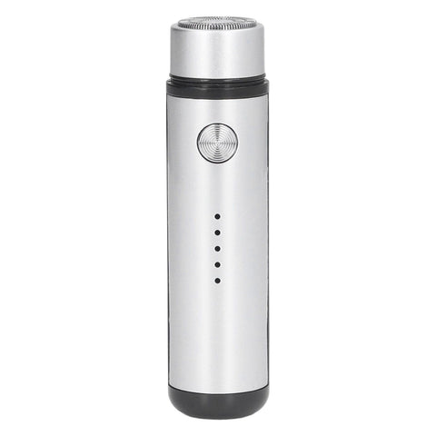 013 Electric Mini Shaver Portable Low Noise Power Display USB Mini Electric Shaver for MenSilver