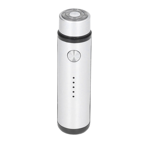 013 Electric Mini Shaver Portable Low Noise Power Display USB Mini Electric Shaver for MenSilver