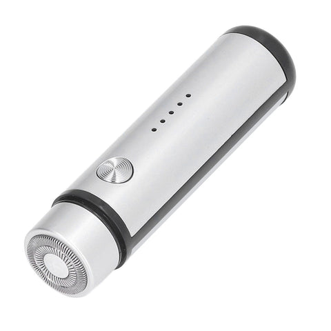 013 Electric Mini Shaver Portable Low Noise Power Display USB Mini Electric Shaver for MenSilver