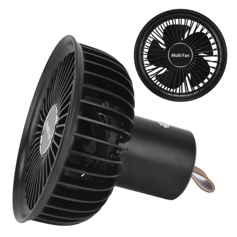 Electric Fan Portable Multifunctional Usb Charging Outdoor Hanging Battery Powered Fan for Home Office Study Camping Black