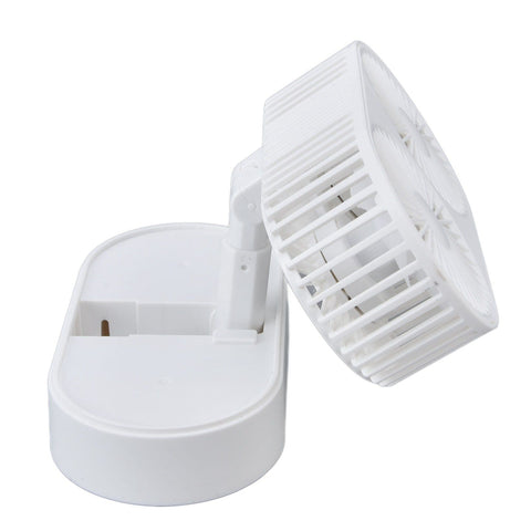 Desktop Double Fan Dual Motor 135° Angle Adjustable Handheld Fan Three Levels Adjustable Low Noise Operation Fan for OfficeWhite