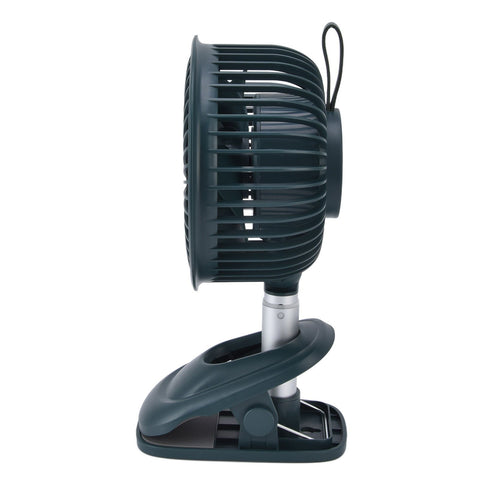 Clip On Fan 360 Degrees Adjustment Clip On USB Charging 3 Speed Modes Strong Airflow Sturdy Clamp Small Desk Fan Green