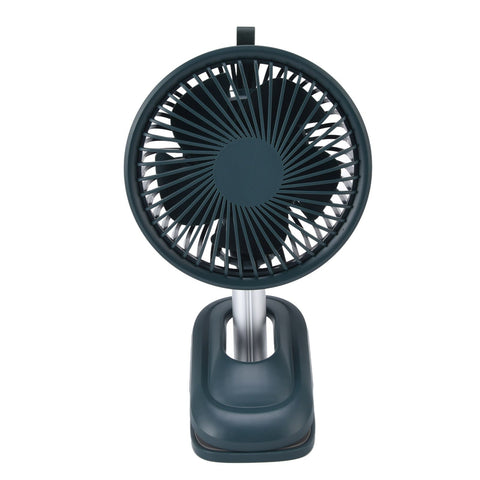 Clip On Fan 360 Degrees Adjustment Clip On USB Charging 3 Speed Modes Strong Airflow Sturdy Clamp Small Desk Fan Green