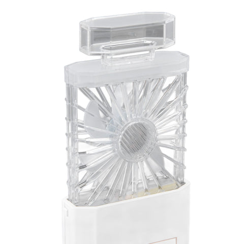 Handheld Fan 3 Speed Ladies Small Fan USB 1200mAh Battery Rechargeable Handheld Portable Pull Out Design Office Fan White