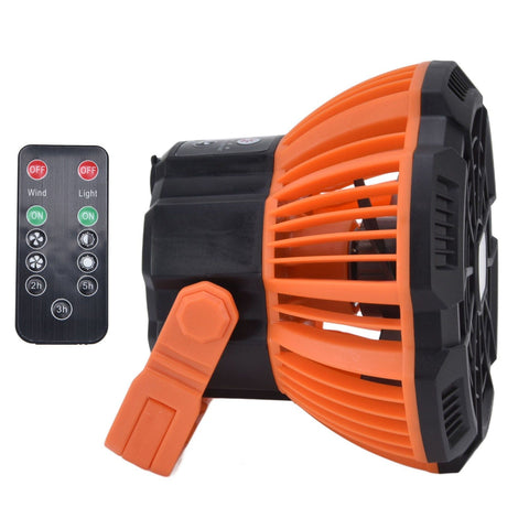Camping Fan with Light Silent USB Charging 180° Rotation Portable Hook Design 5 LED Fan for Tent Outdoor